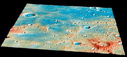 Región de Mercurio donde se ha estrellado, de forma programada, la sonda 'Messenger', de la NASA, el 30 de abril.