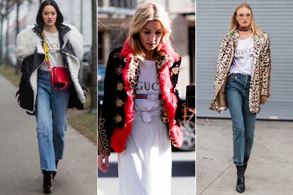 La camiseta de Gucci es la prenda viral preferida por modelos y reinas del ‘street style’.