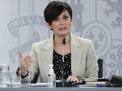 La portavoz del Gobierno, Isabel Rodríguez, en rueda de prensa este viernes, tras el Consejo de Ministros.