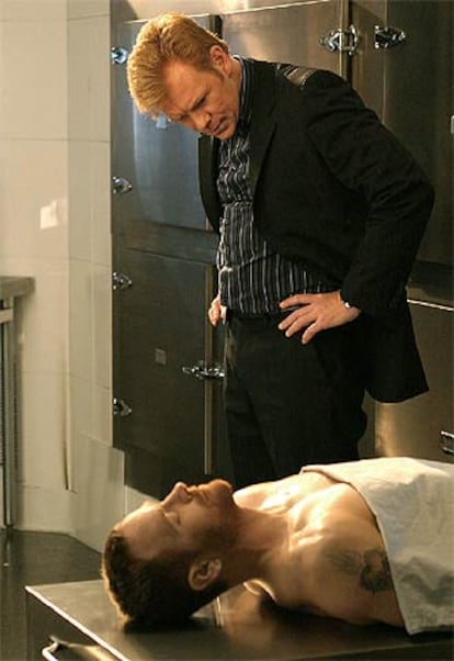 El actor David Caruso, en una escena de <i>CSI: Miami.</i>