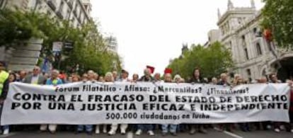 Una manifestación de afectados de Fórum-Afinsa. EFE/Archivo