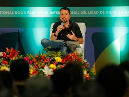 El líder de Podemos, Pablo Iglesias, el pasado día 2 de diciembre, en la Feria Internacional del Libro (FIL) en Guadalajara, Jalisco (México)