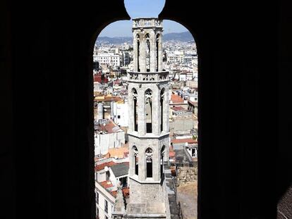 El campanario de Santa Maria del Mar, restaurado.