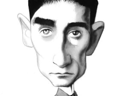 Franz Kafka, no traço de Fernando Vicente.