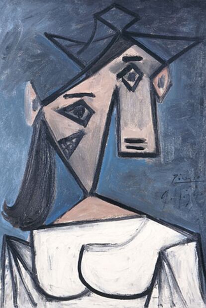 <i>Cabeza de mujer</i>, de Picasso, óleo de 1939.