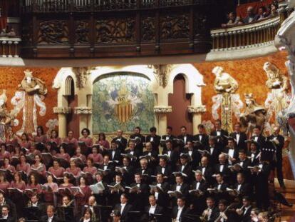 El Orfe&oacute; Catal&agrave;, durante una de sus actuaciones en el Palau.