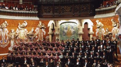 El Orfe&oacute; Catal&agrave;, durante una de sus actuaciones en el Palau.