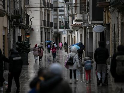 Una de las calles principales de Guissona (Lleida).