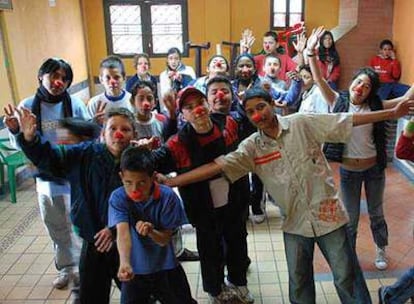 Algunos de los niños colombianos que participaron en el proyecto.