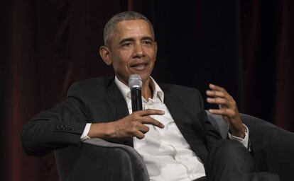 El expresidente Barack Obama, en una conferencia el pasado 23 de marzo en Sídney (Australia).