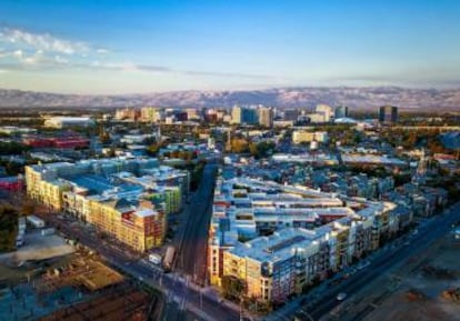 An aerial view of San Jose, in Silicon Valley