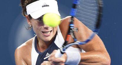 Muguruza, durante el partido contra Lepchenko.