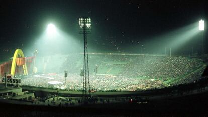 Concierto de U2 en Sarajevo el 23 de septiembre de 1997.