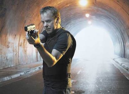 Kiefer Sutherland, en un plano de la serie<i> 24. </i>