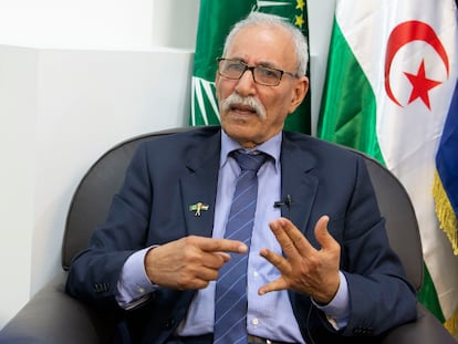 Brahim Gali, líder del Frente Polisario, durante la entrevista con EL PAÍS.