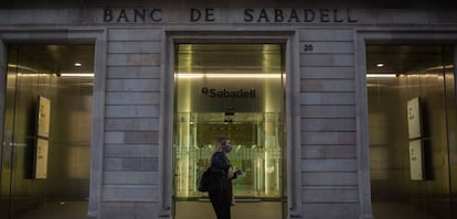 Sede histórica del Banc Sabadell en Sabadell, Barcelona.