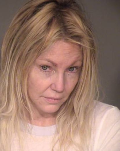 Heather Locklear tras su detención por un altercado en su domicilio el pasado domingo.