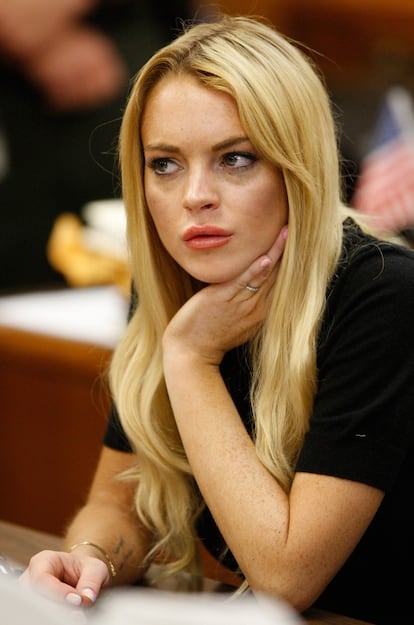 Lohan ha tratado de cuidar mucho su imagen durante los juicios. En la foto, con maquillaje natural y el pelo suelto.