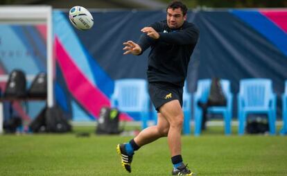 Creevy durante el entrenamiento de este viernes.