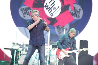 Roger Daltrey (izquierda) y Pete Townshend, de The Who, ayer durante su actuación en el Mad Cool Festival de Madrid.