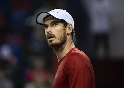 El tenista Andy Murray durante los Rolex Shanghai Masters celebrados en 2019.