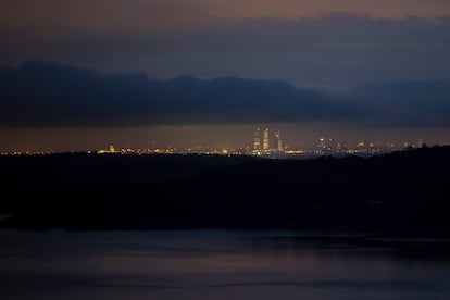 Vista de Madrid, este 21 de diciembre, desde Manzanares el Real.