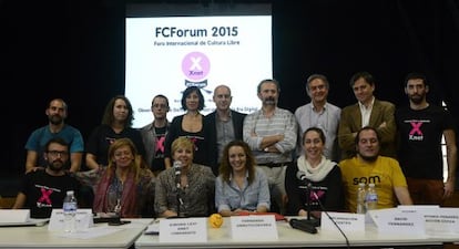 Representantes de las plataformas ciudadanas en el FC Forum 2015.