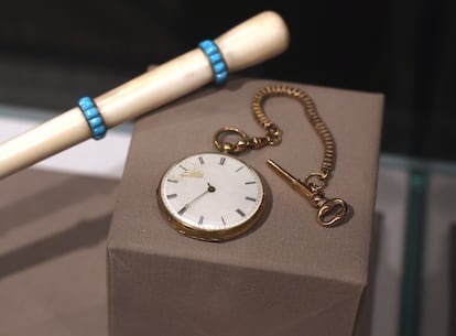 Detalle de un reloj que perteneció a Napoleón III, marido de Eugenia de Montijo.