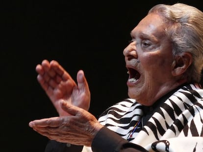 Chavela Vargas performs in Mexico City last April.