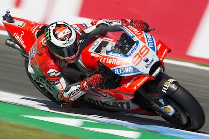 Jorge Lorenzo, en el circuito de Assen.