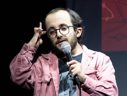 El humorista Felipe Mateos en uno de sus espectáculos.