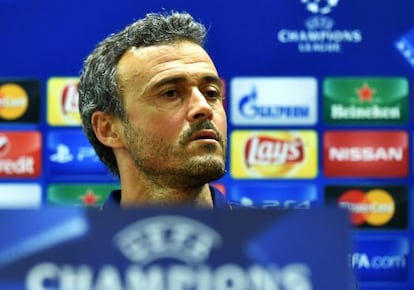 Luis Enrique, ayer en la conferencia de prensa en el Olímpico de Roma.