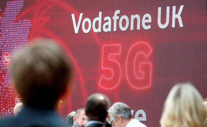 Lanzamiento del 5G de Vodafone en Reino Unido, en julio de 2019.