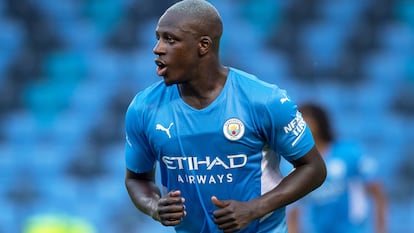 Benjamin Mendy, durante el partido de la Premier League contra el Preston North End, en julio.