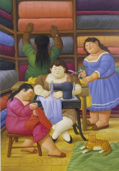 'El Costurero', 2000. (Óleo sobre tela).