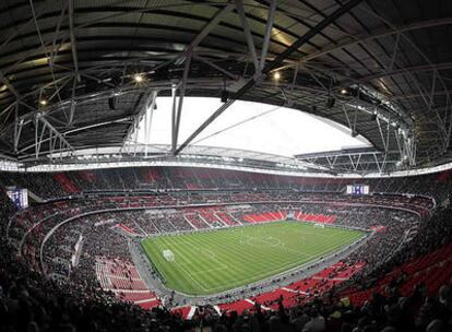 Imagen panorámica del nuevo estadio de Wembley