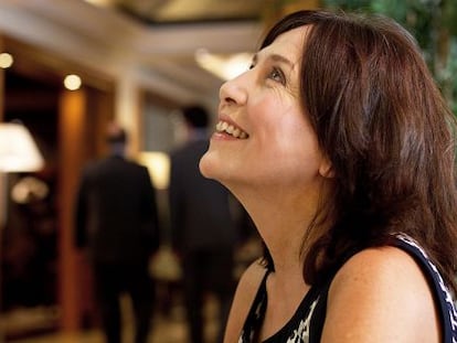La cantante María Lavalle, ayer en A Coruña, donde prepara el inicio de su nueva gira.