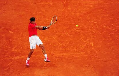 Nadal, en un momento del partido frente Nicolás Almagro.