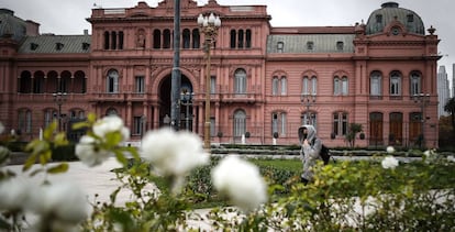 La Casa Rosada, sede del Ejecutivo, este viernes, en Buenos Aires (Argentina).