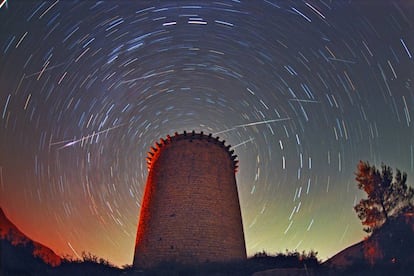 Leónidas en la Torre de Guaita, en Sant Llorenç de la Muga (Girona).