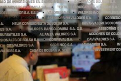 En la imagen, detalle de la Bolsa de Valores de Colombia. EFE/Archivo