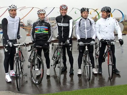 Indurain, Astarloa, Olano, Freire y Perico Delgado. 