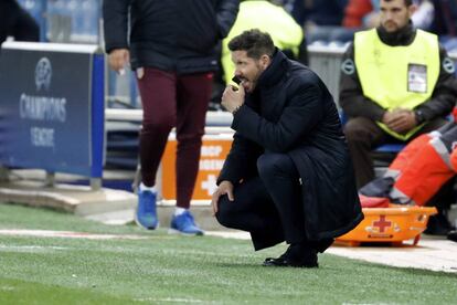 Simeone, durante el partido ante el Rostov de Champions.