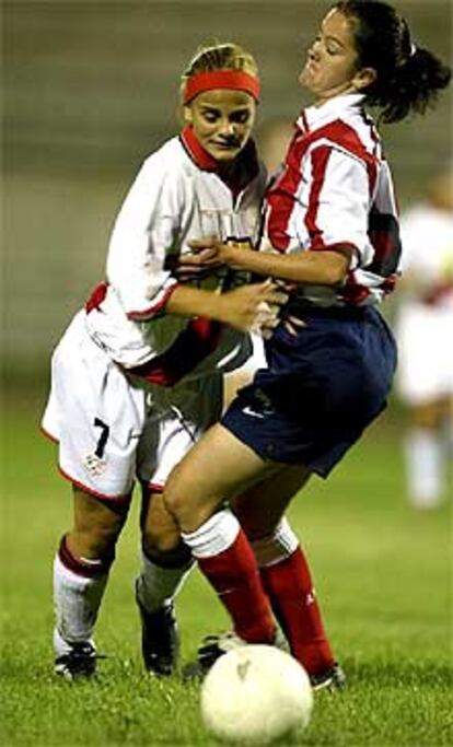 Milene Domingues, "Ronaldinha",  debutó como jugadora del Rayo Vallecano femenino. PLANO ENTERO - ESCENA