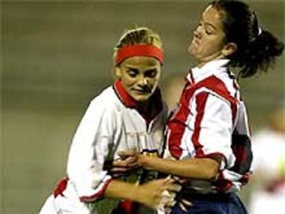 Milene Domingues, "Ronaldinha", debutó como jugadora del Rayo Vallecano femenino. PLANO ENTERO - ESCENA