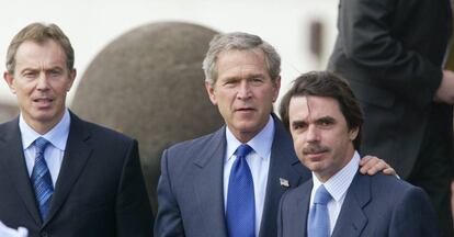 Blair, Bush y Aznar, los 3 protagonistas de la cumbre de las Azores.