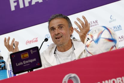 Luis Enrique, durante la rueda de prensa previa al partido del domingo ante Alemania.