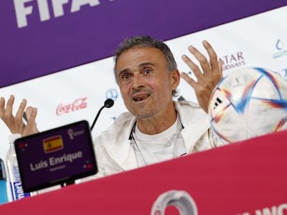 Luis Enrique, durante la rueda de prensa previa al partido del domingo ante Alemania.