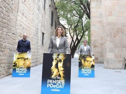 Foto de familia de los candidatos cabeza de lista del PDeCAT a las cuatro demarcaciones.