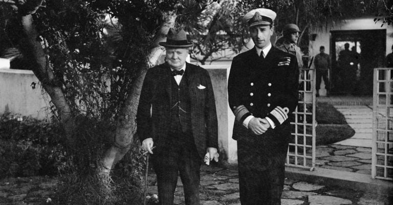 Churchill y Lord Mountbatten, durante la Segunda Guerra Mundial